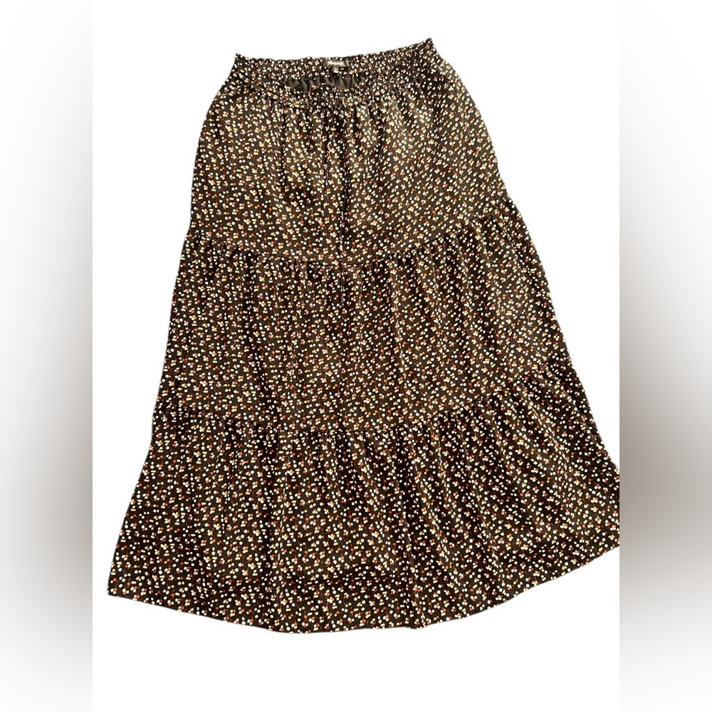 Madewell‎ Black Fall Floral Midi Skirt